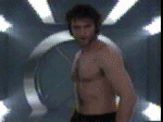 Animated GIF of Logan in the medical wing of Xavier's mansion